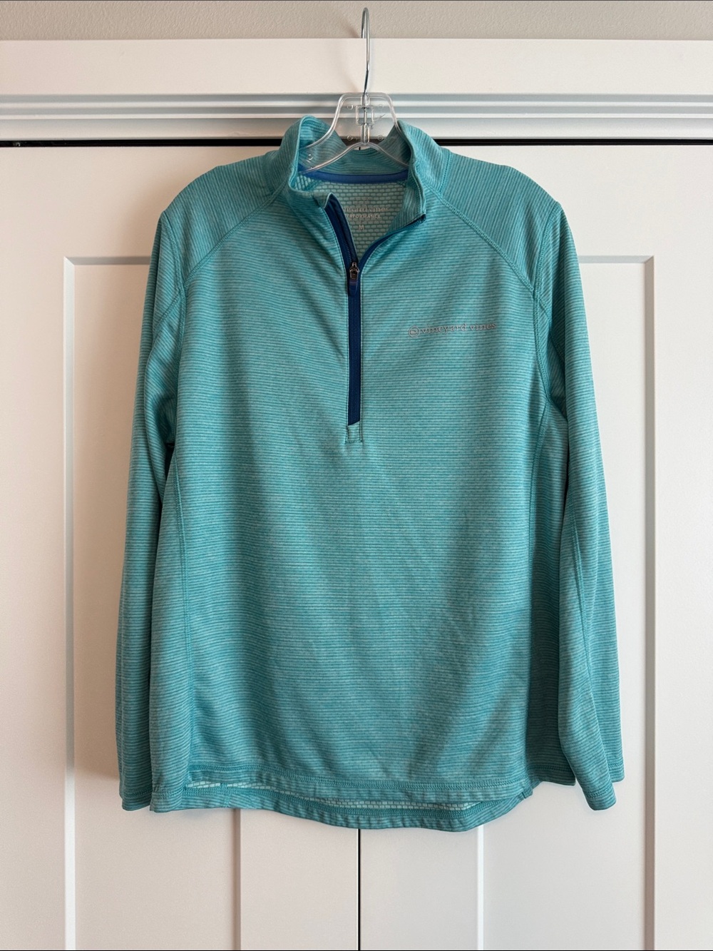 Vineyard Vines Teal Performance Quarter-Zip Pullover
